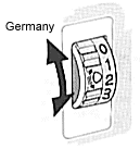 Headlight Beam Level Control Switch (Germany)